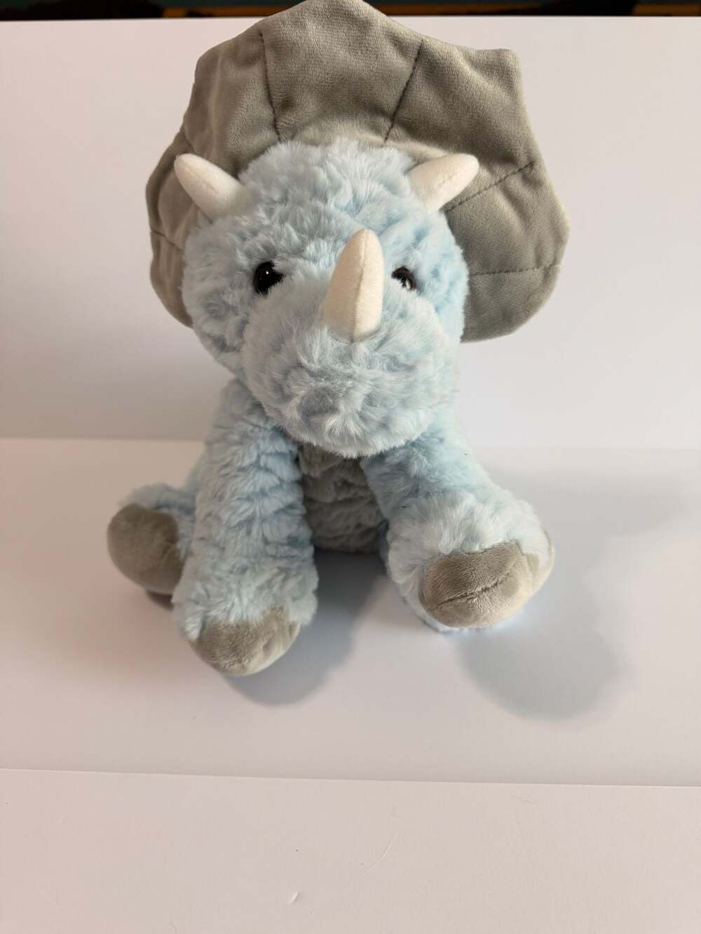 Bearington Collection Tracer The Triceratops Blue Dinosaur Plush Stuffed Animal